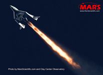 MARS Scientific captured the second powered flight of Virgin Galactic's SpaceShipTwo over the Mojave Desert, Sept. 5, 2013. Distance: 24km, Speed: Mach 1.4.
